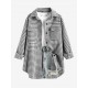 Women's Houndstooth Print Turn Down Collar Pocket Design Boyfriend Shacket Winter Woolen Shirt Women's Houndstooth Print Turn Down Collar Pocket Design Boyfriend Shacket Winter Woolen Shirt