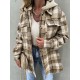 Women's Daily Plaid Loose Detachable Hooded Cargo Pockets Wool Blend Shirt Jacket Shacket Women's Daily Plaid Loose Detachable Hooded Cargo Pockets Wool Blend Shirt Jacket Shacket