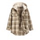 Women's Daily Plaid Loose Detachable Hooded Cargo Pockets Wool Blend Shirt Jacket Shacket Women's Daily Plaid Loose Detachable Hooded Cargo Pockets Wool Blend Shirt Jacket Shacket