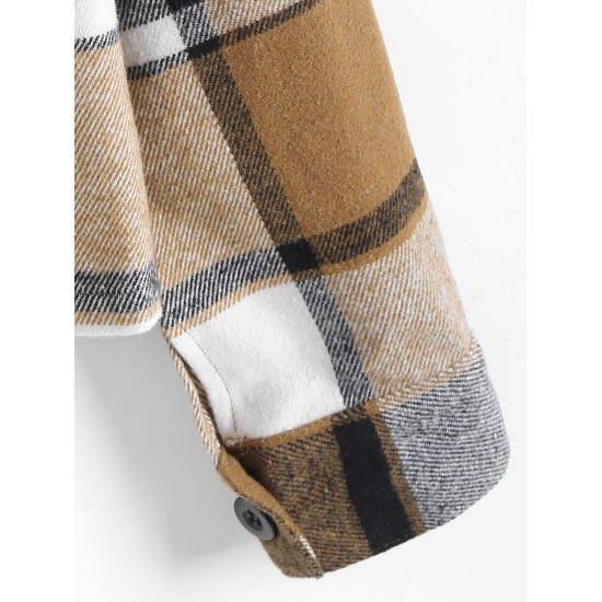 Checked Flap Pocket Shacket Checked Flap Pocket Shacket