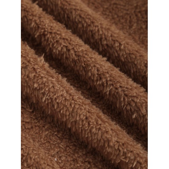 Fleece Lined Corduroy Pockets Cargo Shacket Fleece Lined Corduroy Pockets Cargo Shacket