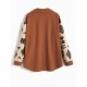 Women's Single Breasted Ethnic Style Aztec Geo Tribal Printed Cargo Pockets Fluffy Corduroy Panel Spliced Teddy Shirt Jacket Shacket Women's Single Breasted Ethnic Style Aztec Geo Tribal Printed Cargo Pockets Fluffy Corduroy Panel Spliced Teddy Shirt Jacket Shacket