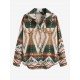 Women's Long Sleeve Ethnic Style Aztec Geo Tribal Printed Flap Detail Button Up Wool Blend Shirt Jacket Shacket Women's Long Sleeve Ethnic Style Aztec Geo Tribal Printed Flap Detail Button Up Wool Blend Shirt Jacket Shacket