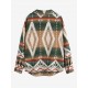 Women's Long Sleeve Ethnic Style Aztec Geo Tribal Printed Flap Detail Button Up Wool Blend Shirt Jacket Shacket Women's Long Sleeve Ethnic Style Aztec Geo Tribal Printed Flap Detail Button Up Wool Blend Shirt Jacket Shacket