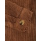 Women's Single Breasted Flap Pockets Corduroy Crop Shirt Jacket Shacket Women's Single Breasted Flap Pockets Corduroy Crop Shirt Jacket Shacket