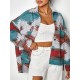 Ethnic Aztec Print Flap Pockets Button Up Jacket Ethnic Aztec Print Flap Pockets Button Up Jacket