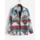 Ethnic Aztec Print Flap Pockets Button Up Jacket Ethnic Aztec Print Flap Pockets Button Up Jacket
