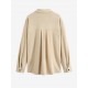 Women's Daily Long Sleeve Solid Color Cargo Pockets Polar Fleece Textured Shirt Jacket Shacket Women's Daily Long Sleeve Solid Color Cargo Pockets Polar Fleece Textured Shirt Jacket Shacket