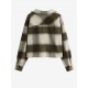 Women's Daily Vintage Single Breasted Plaid Front Pocket Wool Blend Short Jacket Women's Daily Vintage Single Breasted Plaid Front Pocket Wool Blend Short Jacket