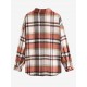 Women's Plaid Wool Blend Pocket Drop Shoulder Button Up Turn Down Collar Shacket Women's Plaid Wool Blend Pocket Drop Shoulder Button Up Turn Down Collar Shacket