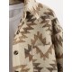 Women's Ethnic Aztec Tribal Geo Printed Front Pockets Single Breasted Wool Blend Shirt Jacket Shacket Women's Ethnic Aztec Tribal Geo Printed Front Pockets Single Breasted Wool Blend Shirt Jacket Shacket