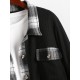 Women's Plaid Spliced Textured Knit Flap Pockets Single Breasted Shirt Jacket Shacket Women's Plaid Spliced Textured Knit Flap Pockets Single Breasted Shirt Jacket Shacket