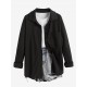 Women's Daily Knitted Solid Color Drop Shoulder Turn Down Collar Pocket Button Up High Low Shacket Women's Daily Knitted Solid Color Drop Shoulder Turn Down Collar Pocket Button Up High Low Shacket