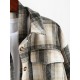 Women's Wool Blend Drop Shoulder Plaid Belted Button Up Pocket Longline Shacket Women's Wool Blend Drop Shoulder Plaid Belted Button Up Pocket Longline Shacket