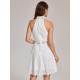 Eyelet Skate Floral Trim Broderie Anglaise Mini Dress Eyelet Skate Floral Trim Broderie Anglaise Mini Dress