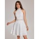Eyelet Skate Floral Trim Broderie Anglaise Mini Dress Eyelet Skate Floral Trim Broderie Anglaise Mini Dress