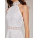 Eyelet Skate Floral Trim Broderie Anglaise Mini Dress Eyelet Skate Floral Trim Broderie Anglaise Mini Dress