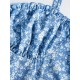 Cami Ditsy Floral Tie Shoulder Bustier Frilled Mini Dress Cami Ditsy Floral Tie Shoulder Bustier Frilled Mini Dress