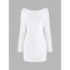 Fluffy Mohair Textured Long Sleeve Slinky Dress Fluffy Mohair Textured Long Sleeve Slinky Dress