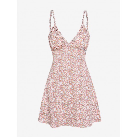 Ruffled Ditsy Print Mini Summer Dress Ruffled Ditsy Print Mini Summer Dress