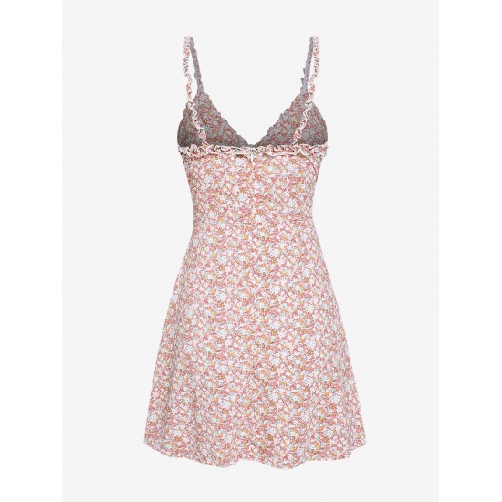 Ruffled Ditsy Print Mini Summer Dress Ruffled Ditsy Print Mini Summer Dress
