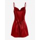 Women's Satin Sleeveless Spaghetti Strap Side Slit Cowl Neck Cocktail Party Mini Slip Vegas Dress Women's Satin Sleeveless Spaghetti Strap Side Slit Cowl Neck Cocktail Party Mini Slip Vegas Dress