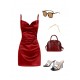 Women's Satin Sleeveless Spaghetti Strap Side Slit Cowl Neck Cocktail Party Mini Slip Vegas Dress Women's Satin Sleeveless Spaghetti Strap Side Slit Cowl Neck Cocktail Party Mini Slip Vegas Dress