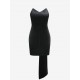 Women's Elegant Sexy Solid Color Velvet Club Night Out Ruffles Flounces Strapless Train Draped Ruched Design Slinky Mini Tube Dress Women's Elegant Sexy Solid Color Velvet Club Night Out Ruffles Flounces Strapless Train Draped Ruched Design Slinky Mini Tube Dress