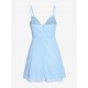 Cami Swiss Dots Ruched Bustier Mini Dress Cami Swiss Dots Ruched Bustier Mini Dress