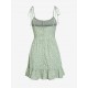 Ruched Ditsy Floral Tie Shoulder Mini Sundress Ruched Ditsy Floral Tie Shoulder Mini Sundress