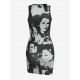 Slinky Figure Printed Mini Tank Dress Slinky Figure Printed Mini Tank Dress