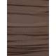 Lantern Sleeve Ruched Square Neck Bodycon Dress