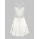 Silky Criss Cross Lace Up Backless Layered Slip Mini Dress Silky Criss Cross Lace Up Backless Layered Slip Mini Dress