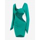 Monowire Cut Out Ruched Asymmetrical Mini Dress Monowire Cut Out Ruched Asymmetrical Mini Dress