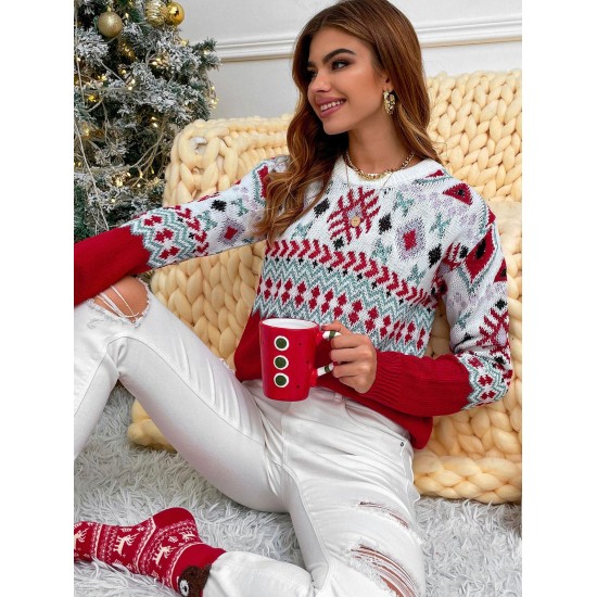 Crewneck Geo Graphic Xmas Sweater Crewneck Geo Graphic Xmas Sweater