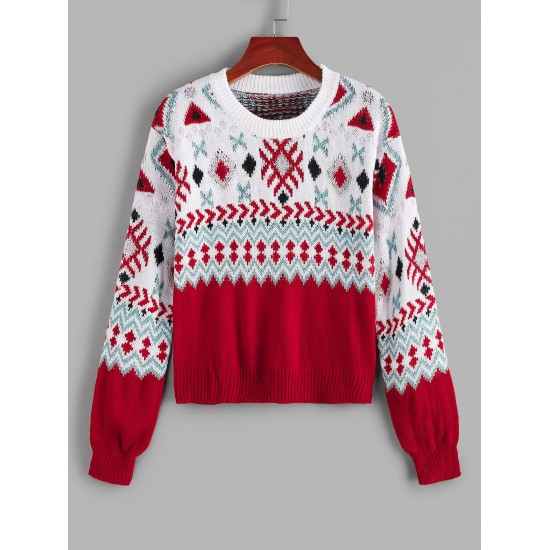 Crewneck Geo Graphic Xmas Sweater Crewneck Geo Graphic Xmas Sweater