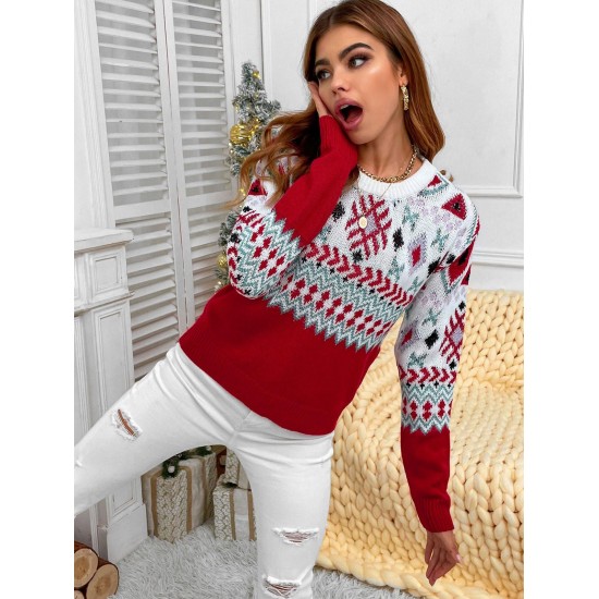 Crewneck Geo Graphic Xmas Sweater Crewneck Geo Graphic Xmas Sweater