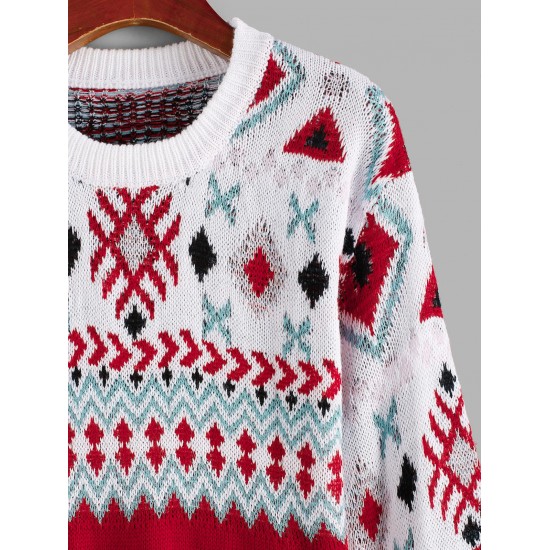 Crewneck Geo Graphic Xmas Sweater Crewneck Geo Graphic Xmas Sweater