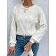 Crewneck Diamond Cable Knit Sweater Crewneck Diamond Cable Knit Sweater