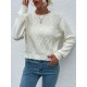 Crewneck Diamond Cable Knit Sweater Crewneck Diamond Cable Knit Sweater