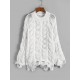 Oversized Distressed Cable Knit Sweater Oversized Distressed Cable Knit Sweater