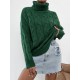 Turtleneck Drop Shoulder Cable Knit Jumper Sweater Turtleneck Drop Shoulder Cable Knit Jumper Sweater