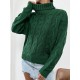 Turtleneck Drop Shoulder Cable Knit Jumper Sweater Turtleneck Drop Shoulder Cable Knit Jumper Sweater