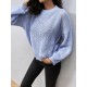 Crew Neck Plain Drop Shoulder Sweater Crew Neck Plain Drop Shoulder Sweater