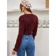 Cable Knit Openwork Crop Sweater Cable Knit Openwork Crop Sweater