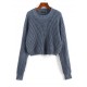 Plain Drop Shoulder Crew Neck Sweater Plain Drop Shoulder Crew Neck Sweater