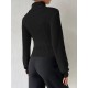Women's Turtleneck Cut Out Lantern Sleeves Solid Color Chunky Pullover Sweater Women's Turtleneck Cut Out Lantern Sleeves Solid Color Chunky Pullover Sweater