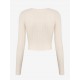 Women's Solid Color Daily Button Up Layering V Neck Plush Ribbed Knit Long Sleeve Cardigan Women's Solid Color Daily Button Up Layering V Neck Plush Ribbed Knit Long Sleeve Cardigan