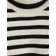 Women's Striped High Collar Drop Shoulder Wide Sleeve Slit Side Oversized Pullover Jumper Sweater Women's Striped High Collar Drop Shoulder Wide Sleeve Slit Side Oversized Pullover Jumper Sweater