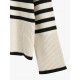 Women's Striped High Collar Drop Shoulder Wide Sleeve Slit Side Oversized Pullover Jumper Sweater Women's Striped High Collar Drop Shoulder Wide Sleeve Slit Side Oversized Pullover Jumper Sweater